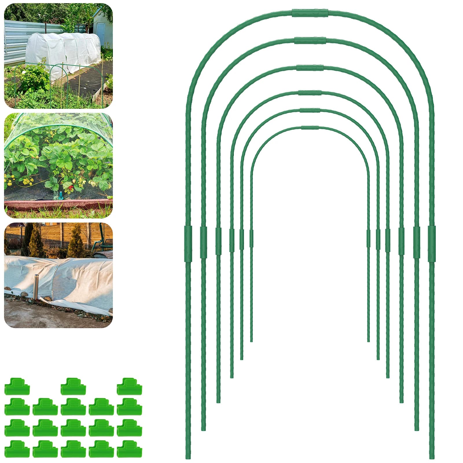 Zestaw Gardio 60-elementowy – stalowy stelaż do tuneli foliowych i osłon ogrodowych